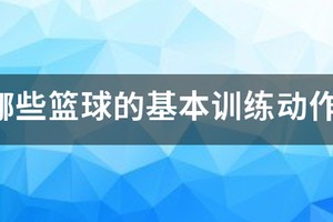 有哪些篮球的基本训练动作？